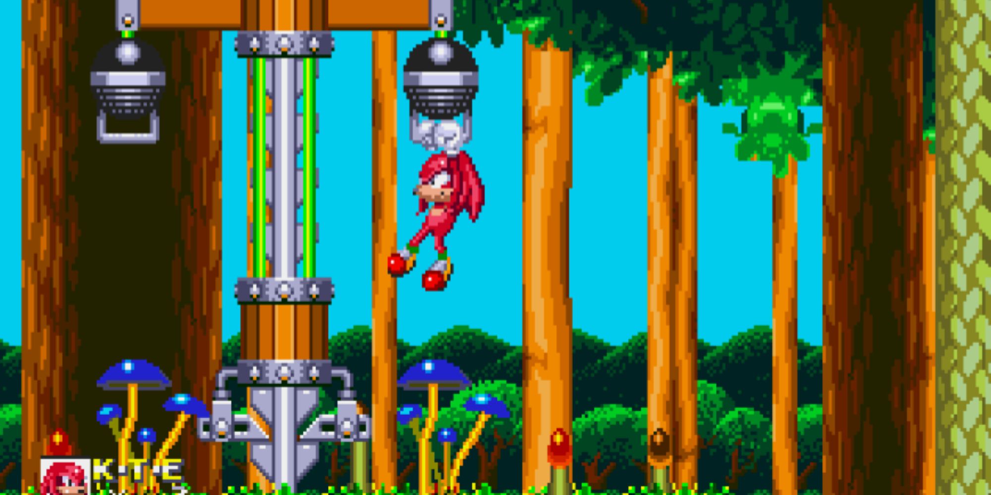 Climbing trees in Sonic & Knuckles