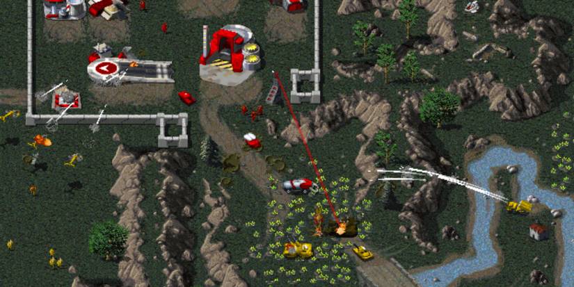 A Nod base attacked by GDI troops