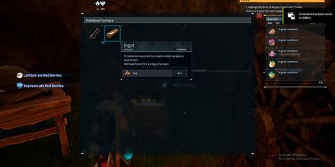 crafting ingot palworld