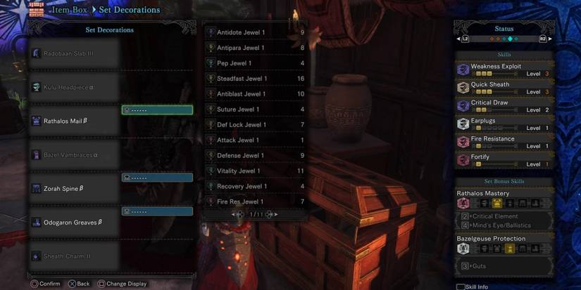 A Greatsword loadout with Critical Draw