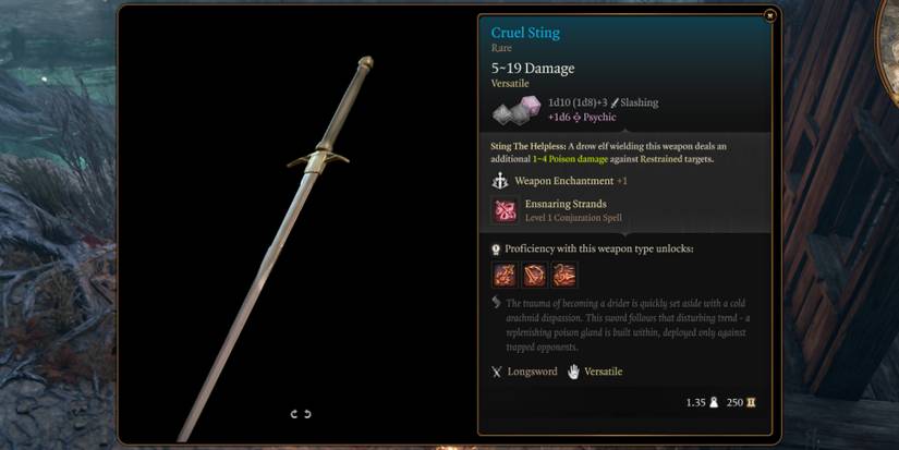 cruel sting weapon