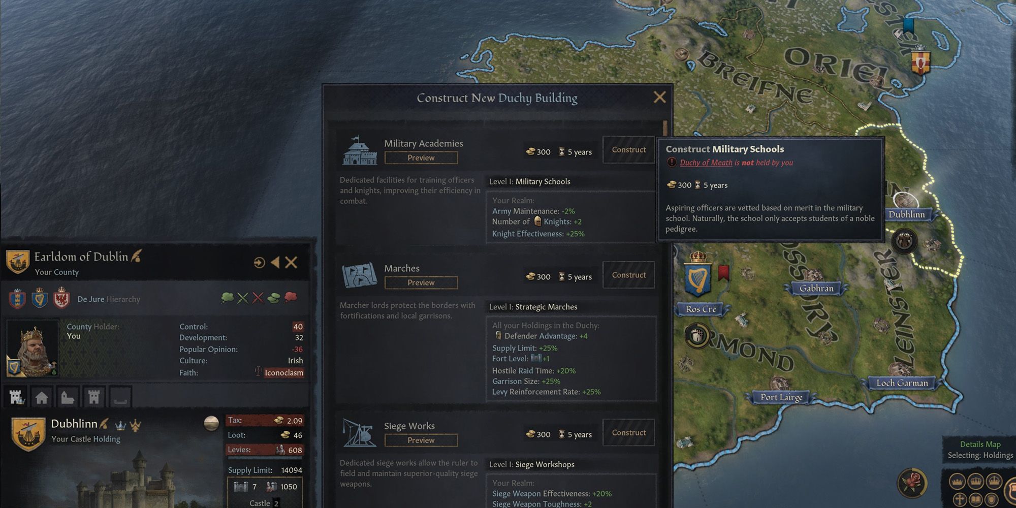 Crusader Kings 3 Best Duchy Buildings Military Academies