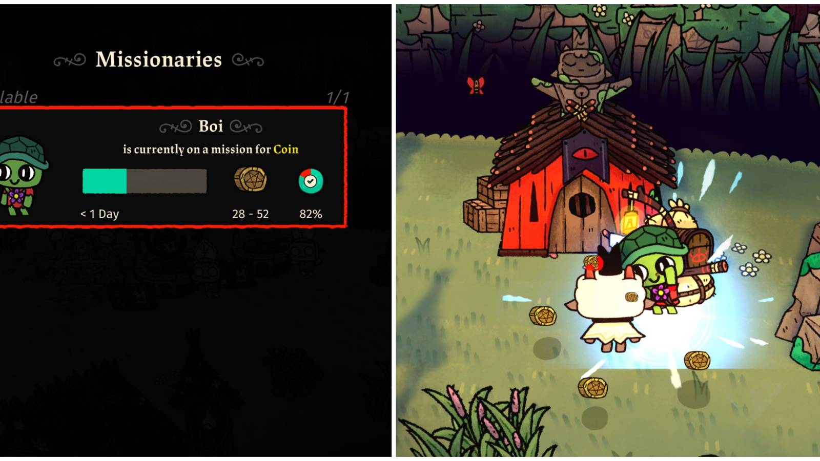 sending follower on missionary mission for coins