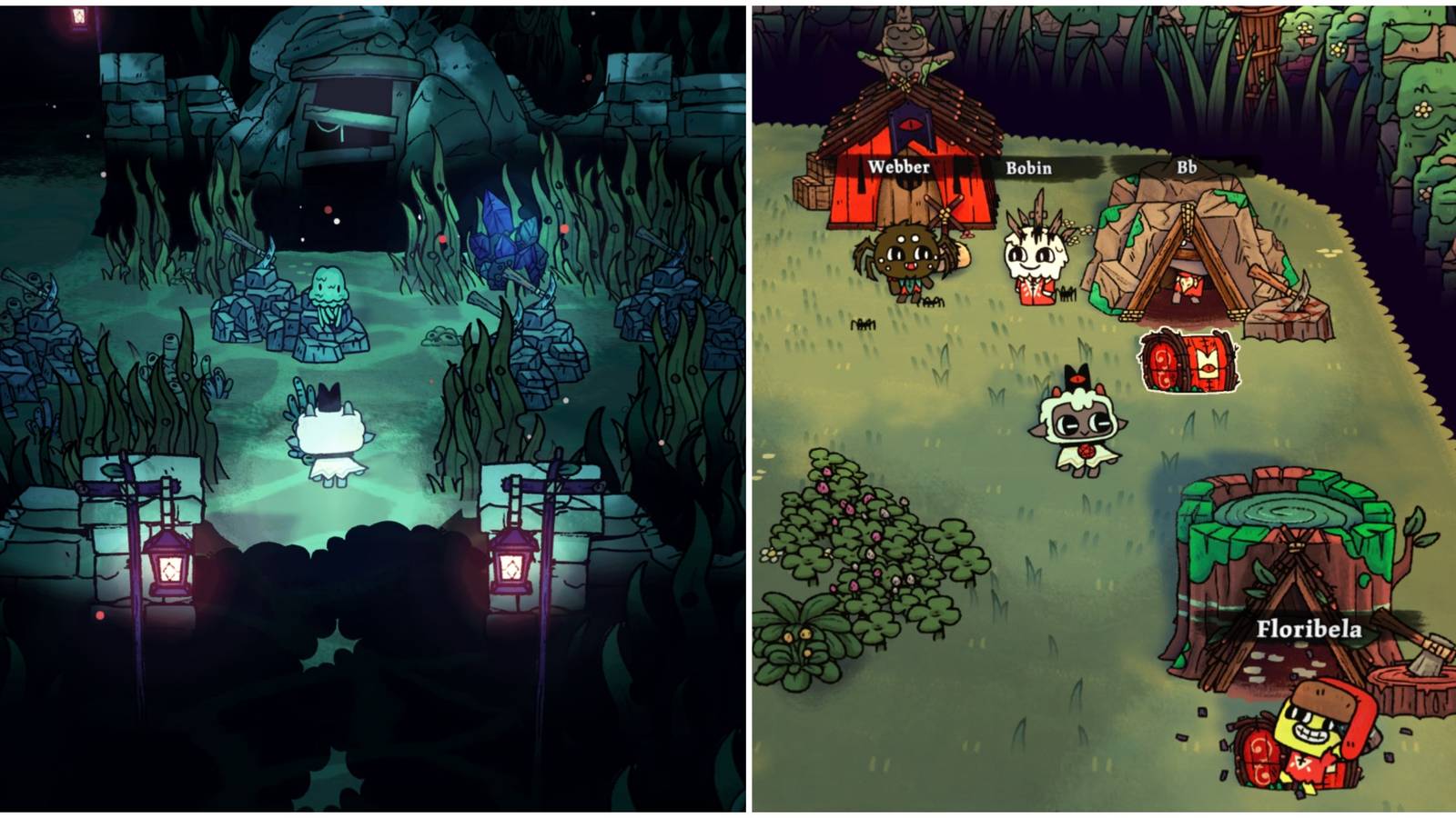 farming lumber and stone in cult of the lamb