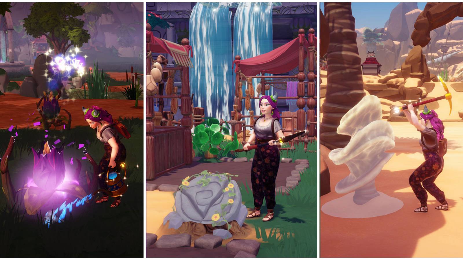 Removing small obstacles on Eternity Isle in Disney Dreamlight Valley: A Rift in Time.