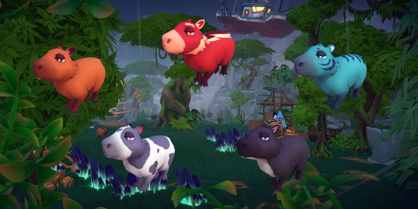 All five varities of Capybara in Disney Dreamlight Valley: A Rift in Time