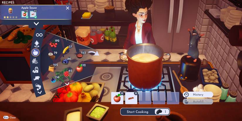 Recipe for Apple Sauce in Disney Dreamlight Valley: A Rift in Time