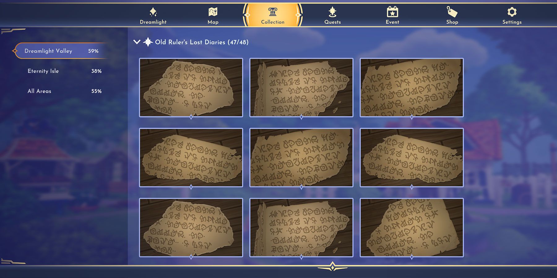 Old Ruler's Lost Diaries in Dreamlight Valley.