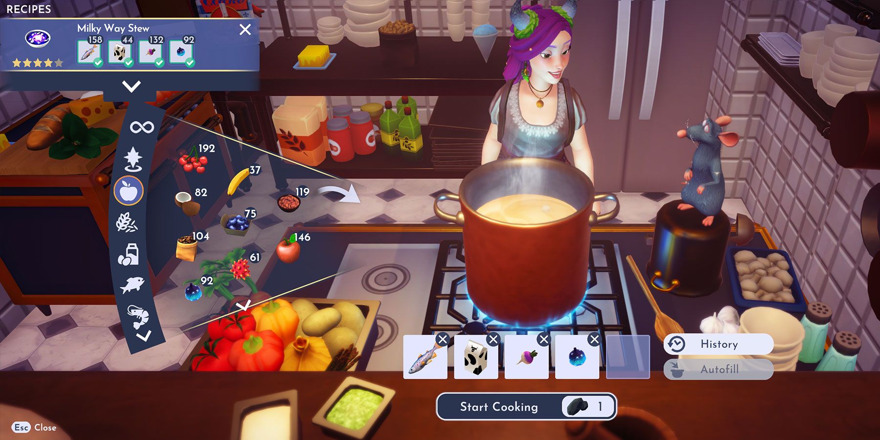 Milky Way Stew recipe in Disney Dreamlight Valley: A Rift in Time