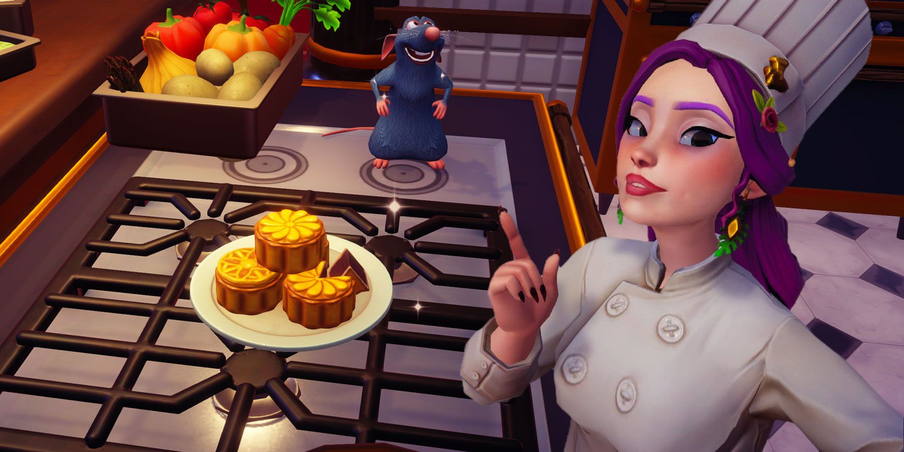 Mooncake prepared meal in Disney Dreamlight Valley: A Rift in Time.