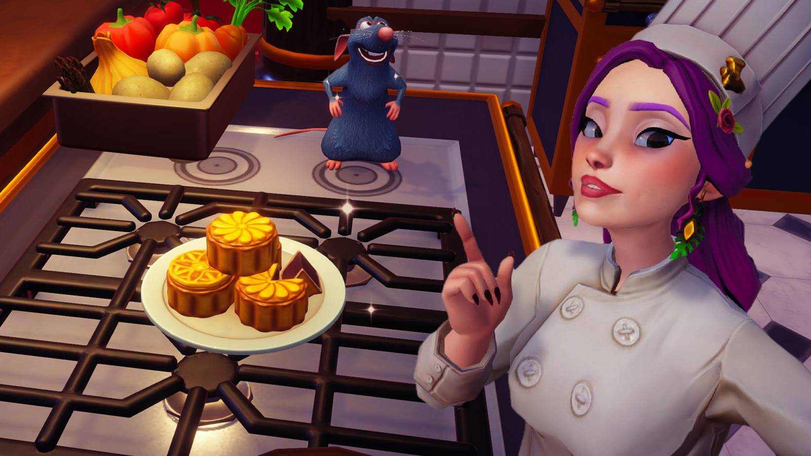 Mooncake prepared meal in Disney Dreamlight Valley: A Rift in Time.