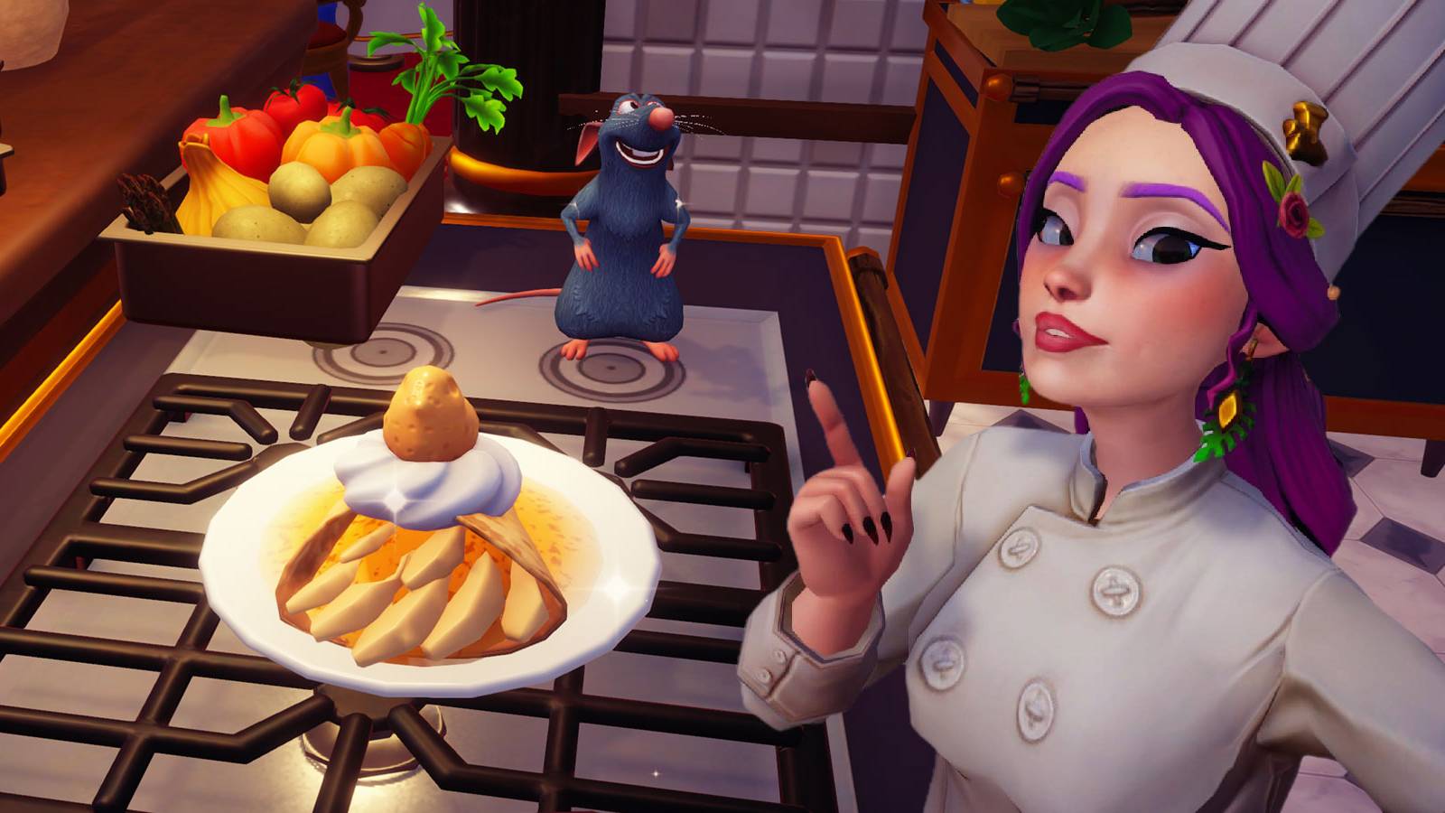 Nestling Pear prepared meal in Disney Dreamlight Valley A Rift in Time