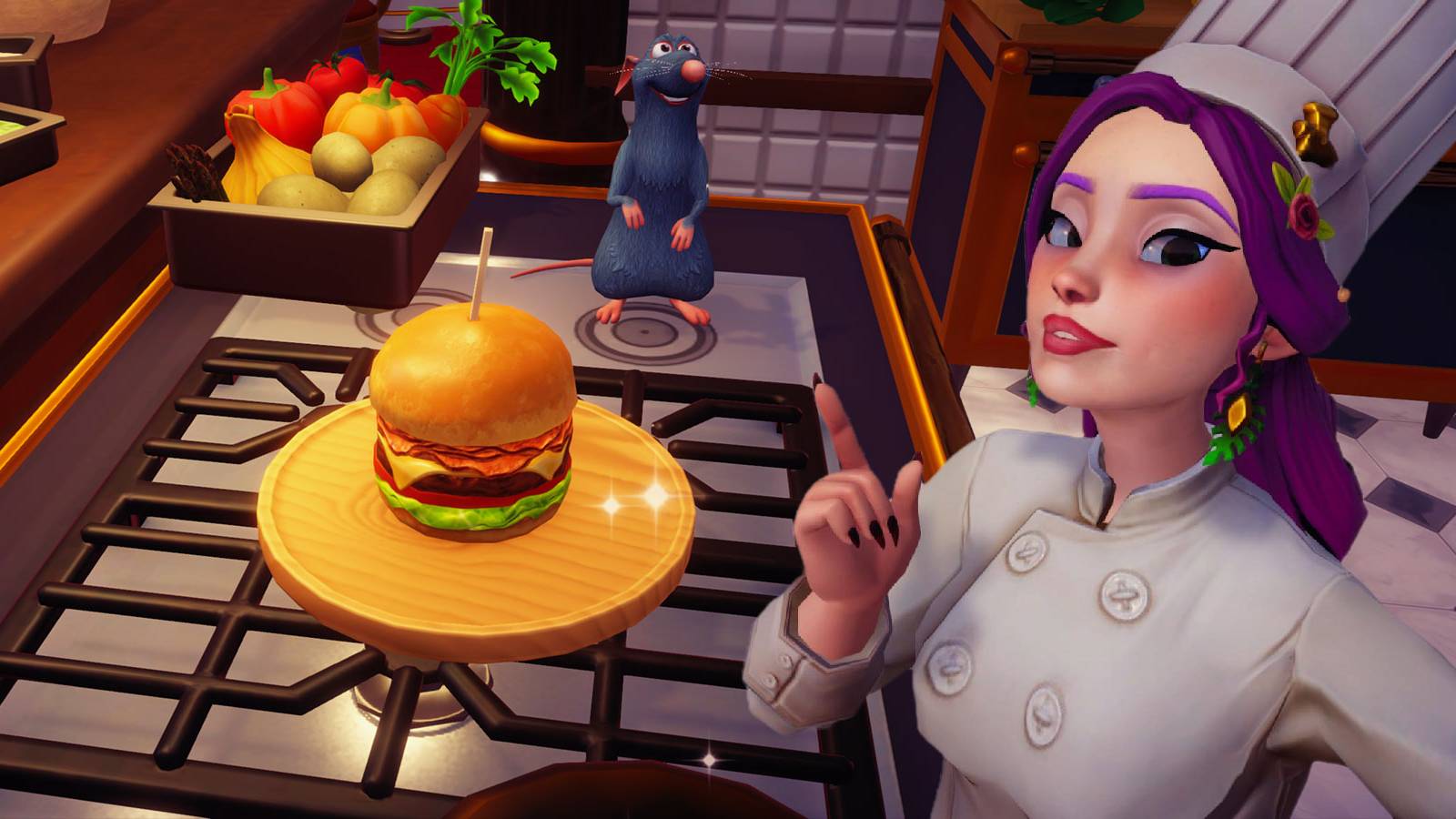 Royal Burger prepared meal in Disney Dreamlight Valley