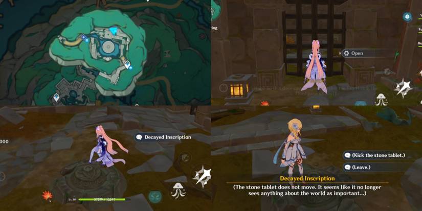 decayed inscription room wangshan hall in genshin impact