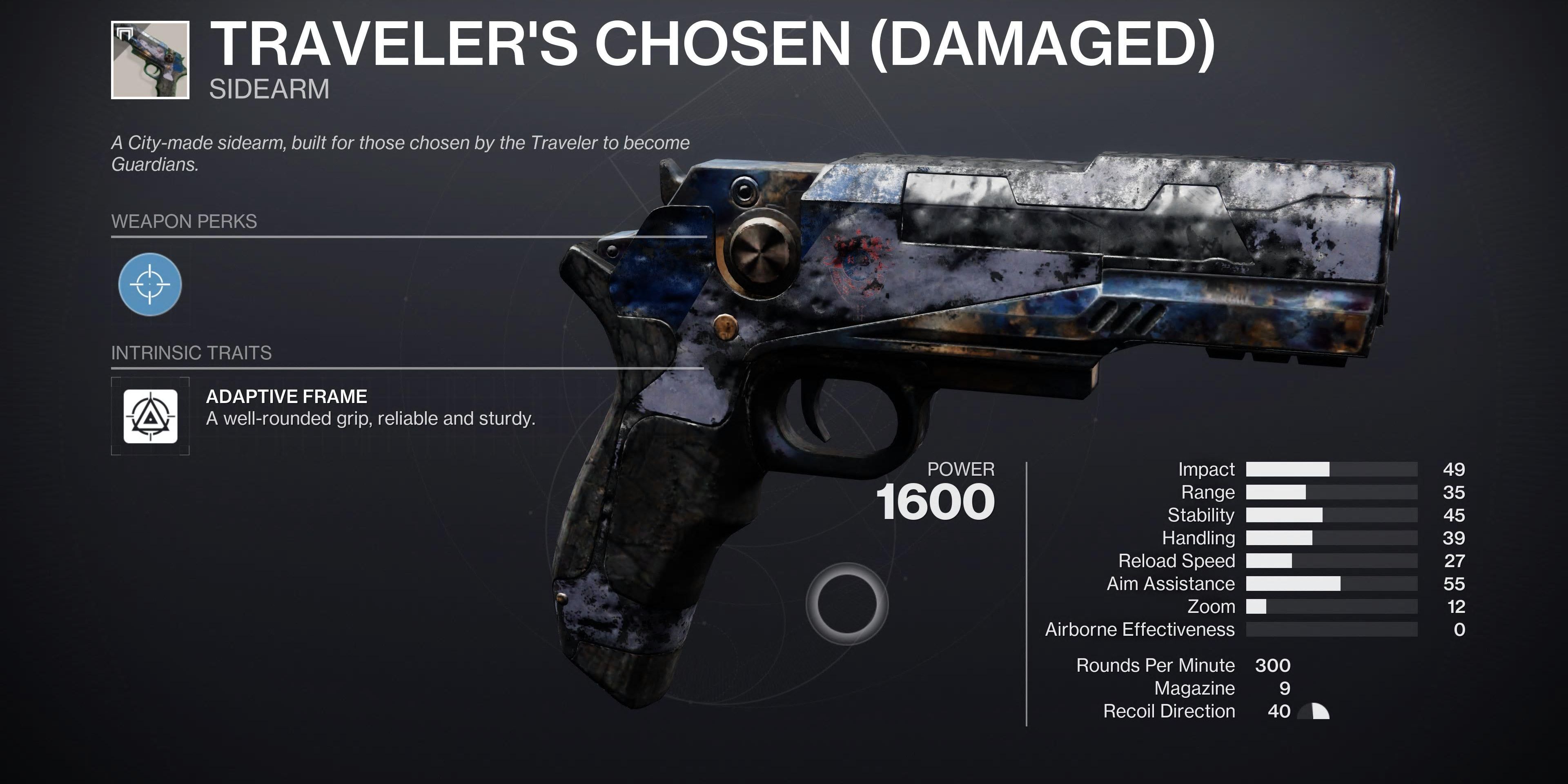 traveler's chosen (damaged)