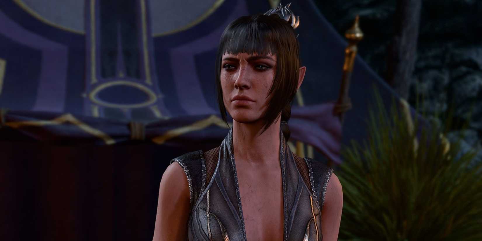 BG3: Shadowheart somewhere in the camp