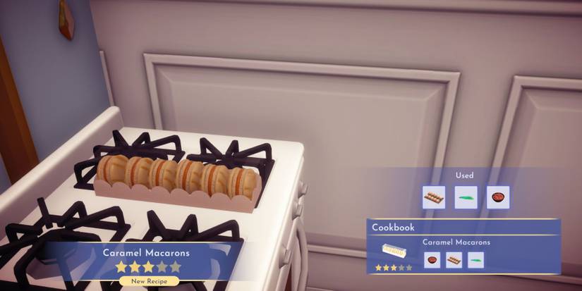 disney dreamlight valley how to make caramel macarons