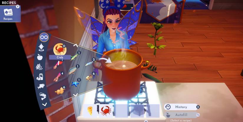 Disney Dreamlight Valley crab melts cooking ingredients