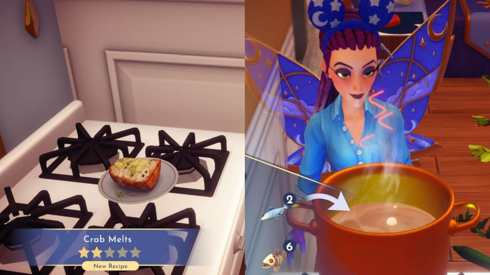 Disney Dreamlight Valley how to make crab melts