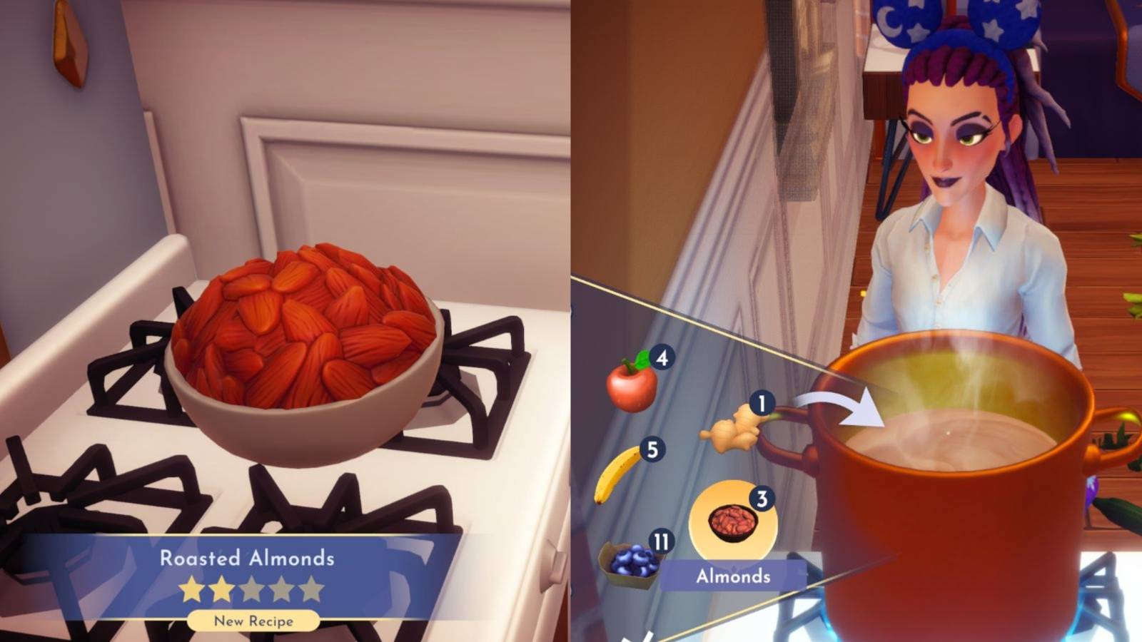 Disney Dreamlight Valley How To Make Roasted Almonds 