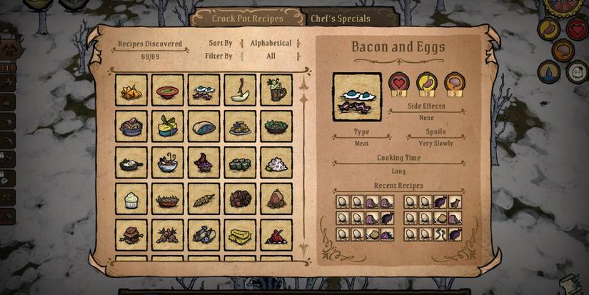 dont starve together crock pot food recipe bacon and eggs