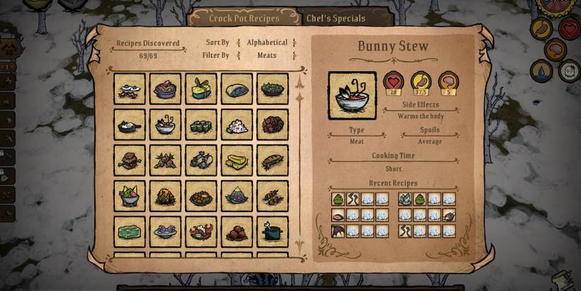dont starve together crock pot food recipe bunny stew
