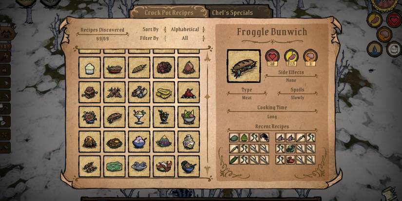 dont starve together crock pot food recipe froggle bunwich