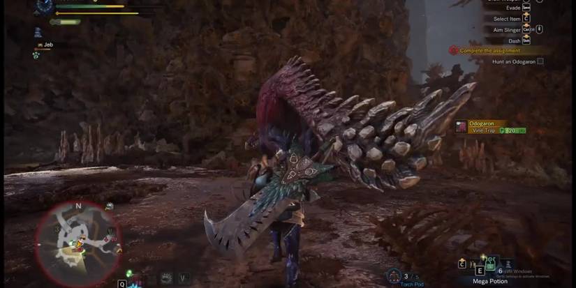 A Greatsword user approaching a monster