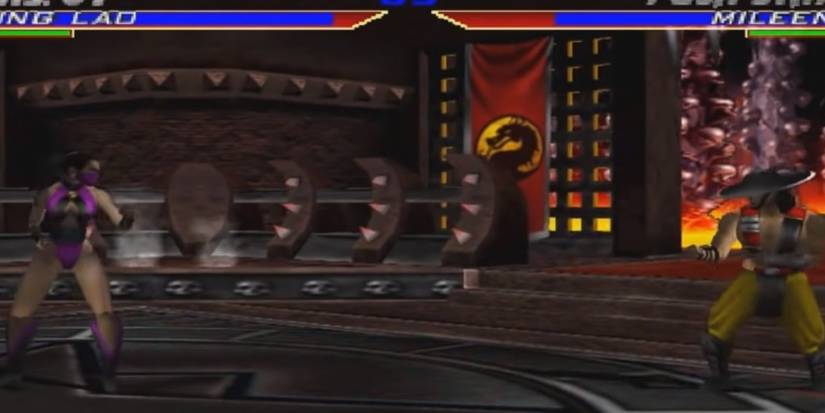 kung lao and millena fighting in mk gold