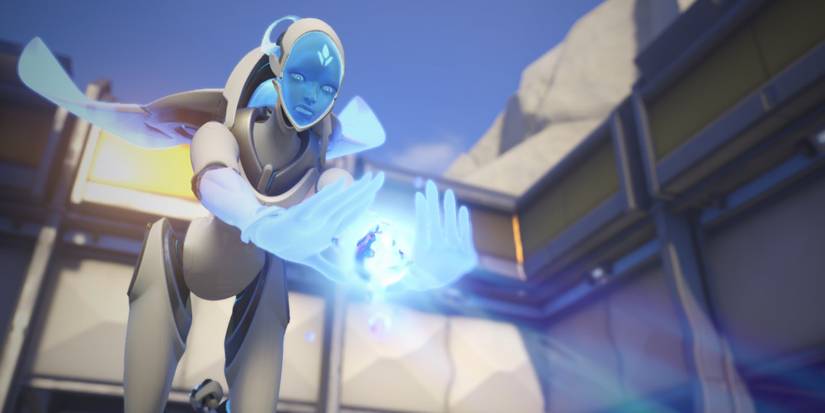 Echo from Overwatch 2 fires her laser beam.