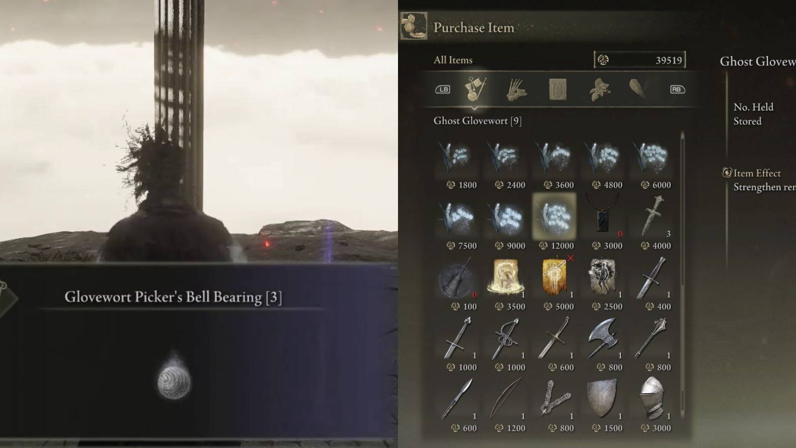 Elden Ring All Grave & Ghost Glovewort location guide