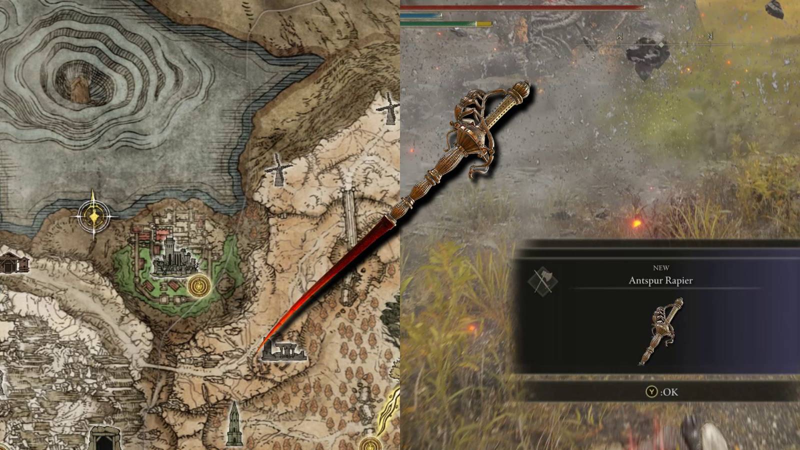Elden Ring - Antspur Rapier location guide