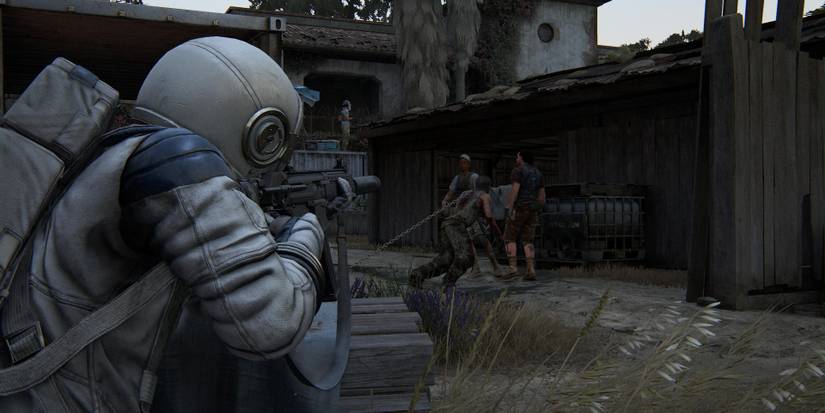 ellie fighting rattlers at the resort