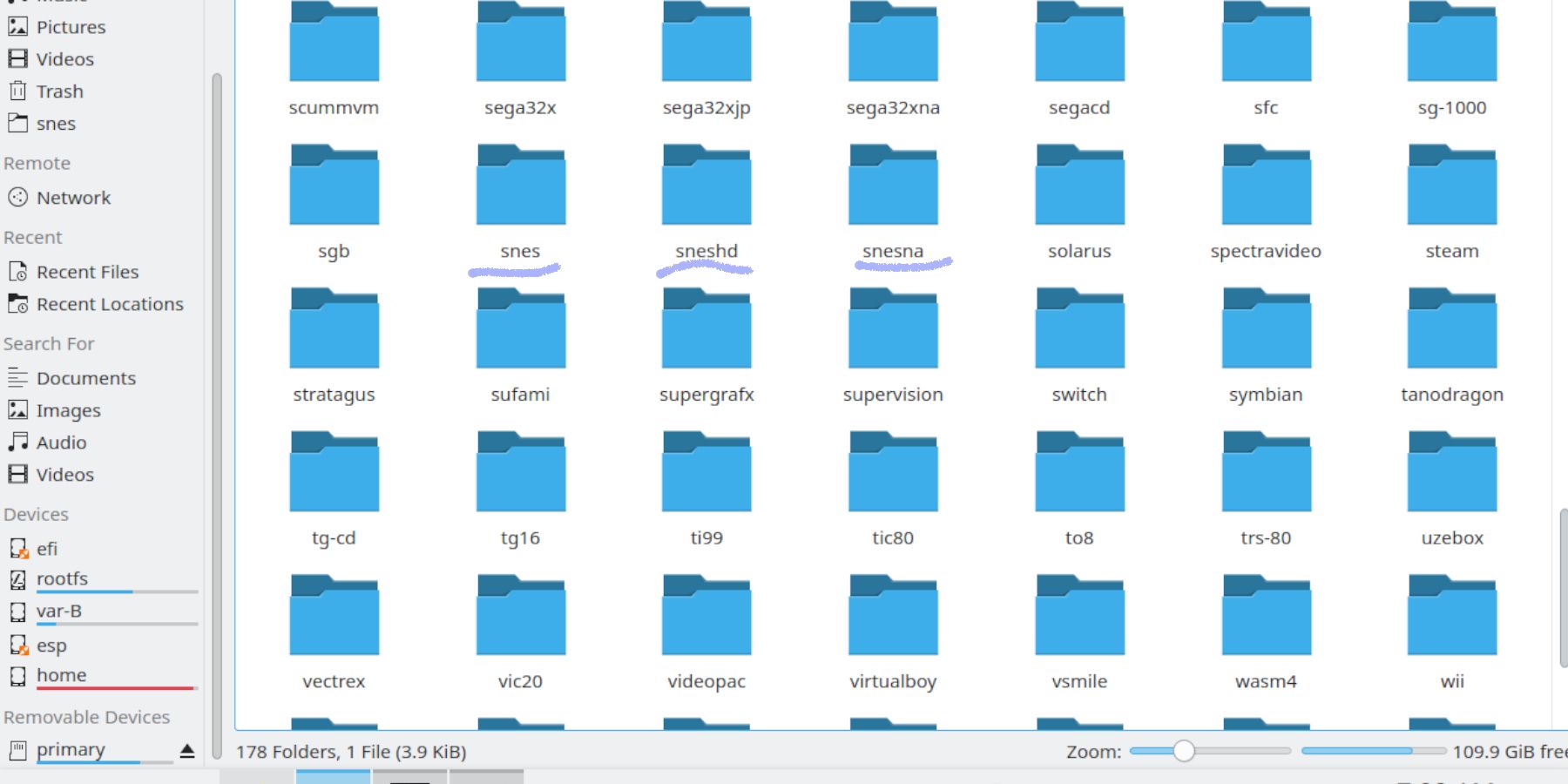 EmuDeck SNES folders