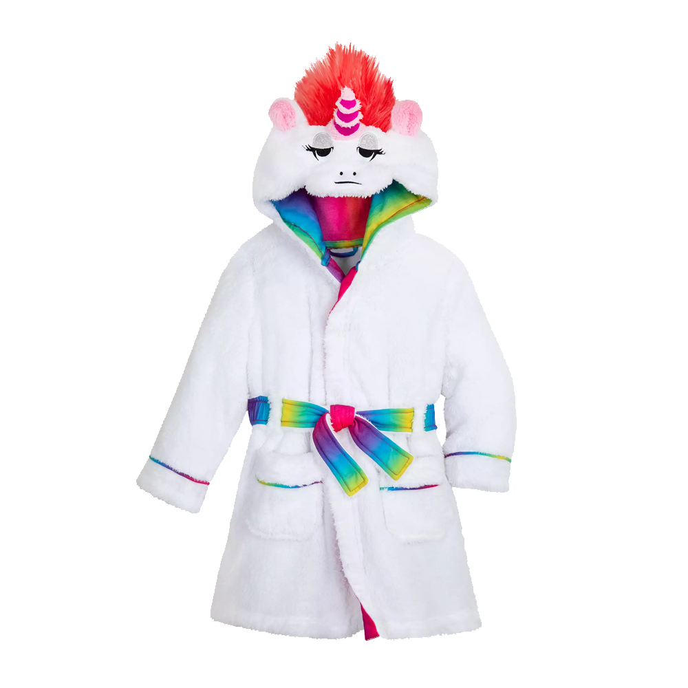 Enchanting Pixar Gifts Inside Out Rainbow Unicorn Hooded Robe for Kids