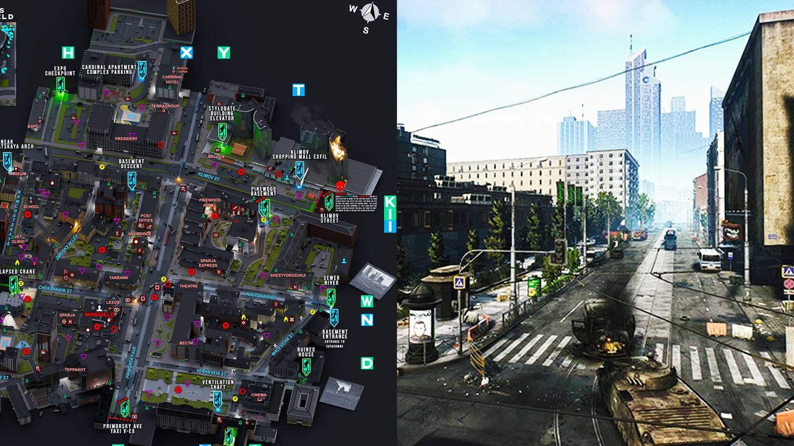 Escape From Tarkov All Streets of Tarkov Extraction Points