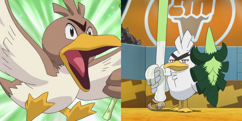 Farfetch'd and Sirfetch'd in the Pokemon anime.