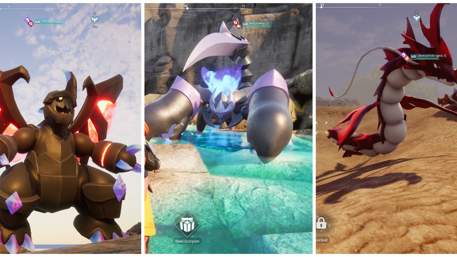 Astegon, Menasting, and Jormuntide Ignis