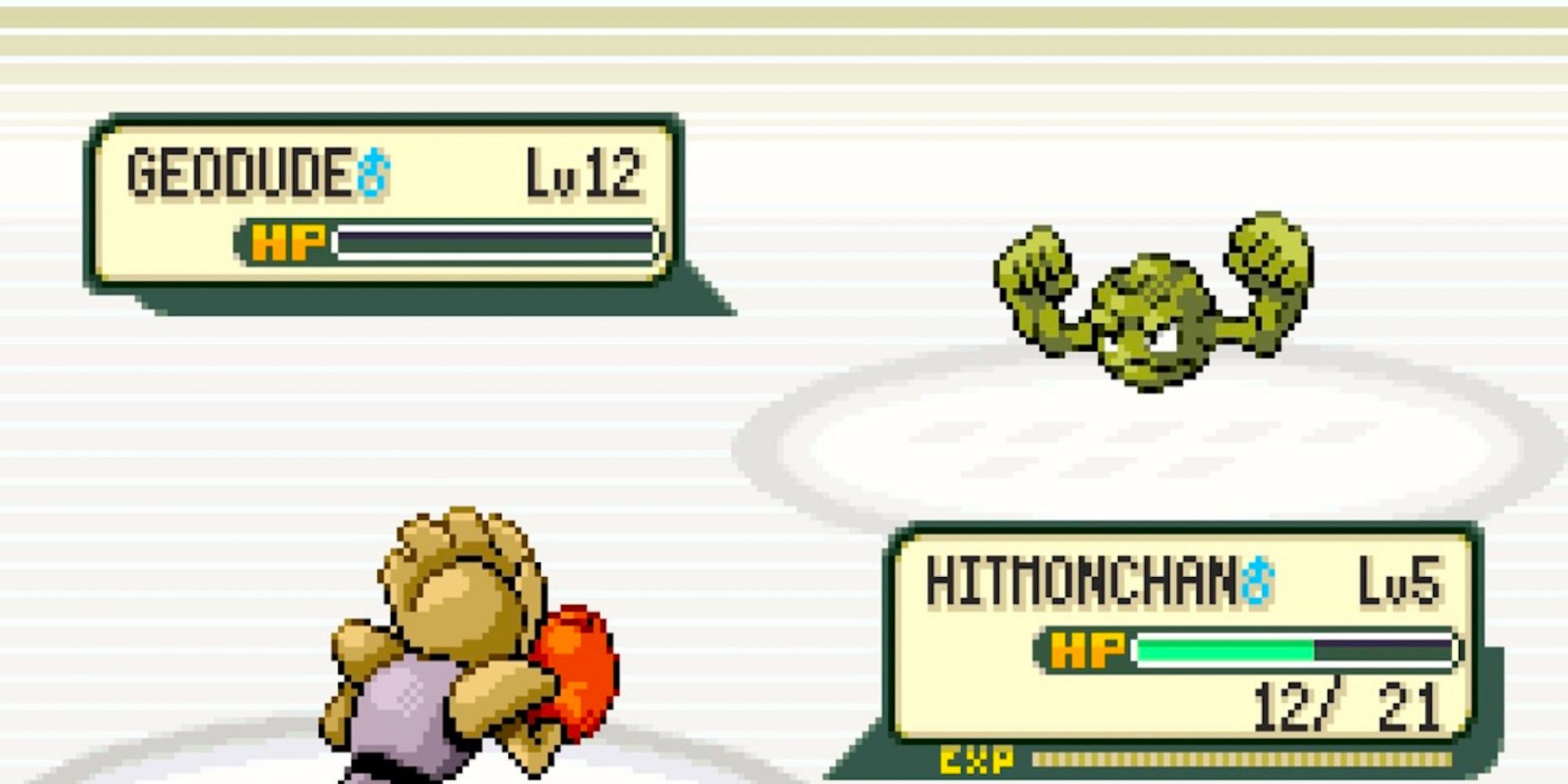 Fighting a battle in Pokémon Fire Red