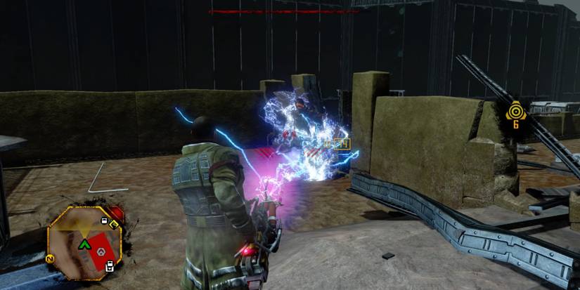 Fighting enemies in Red Faction Guerrilla