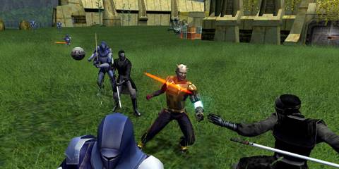 Fighting enemies in Star Wars Knights Of The Old Republic 2