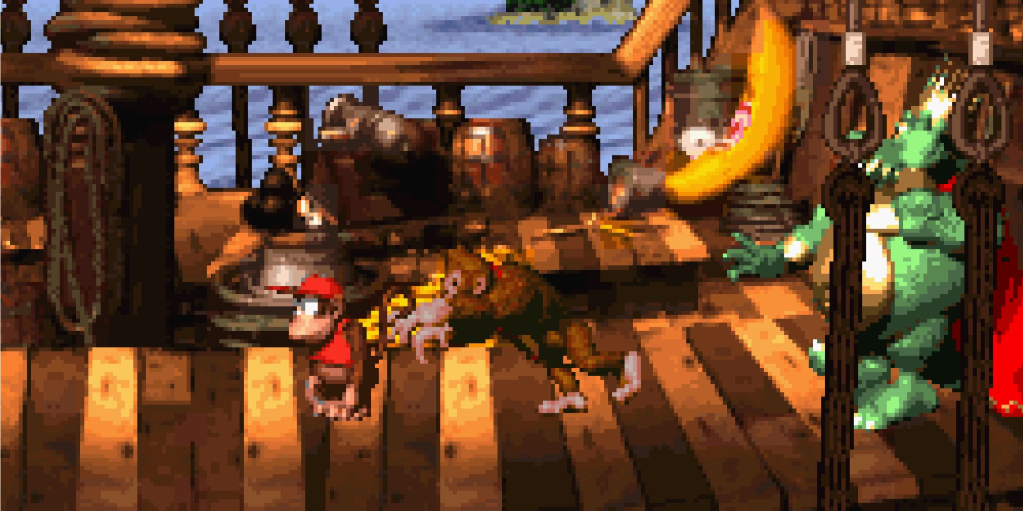 Fighting King K. Rool in Donkey Kong Country