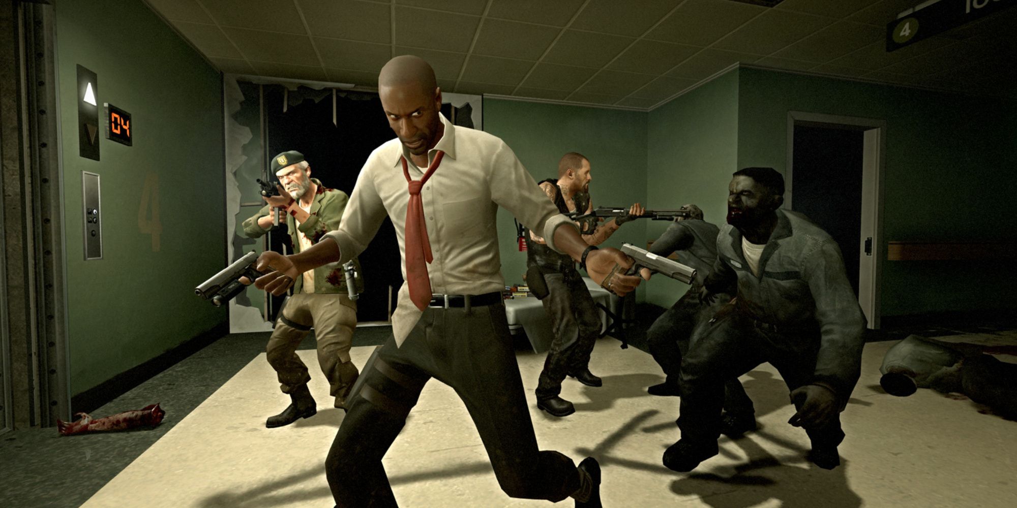 Fighting zombies as a team in Left 4 Dead