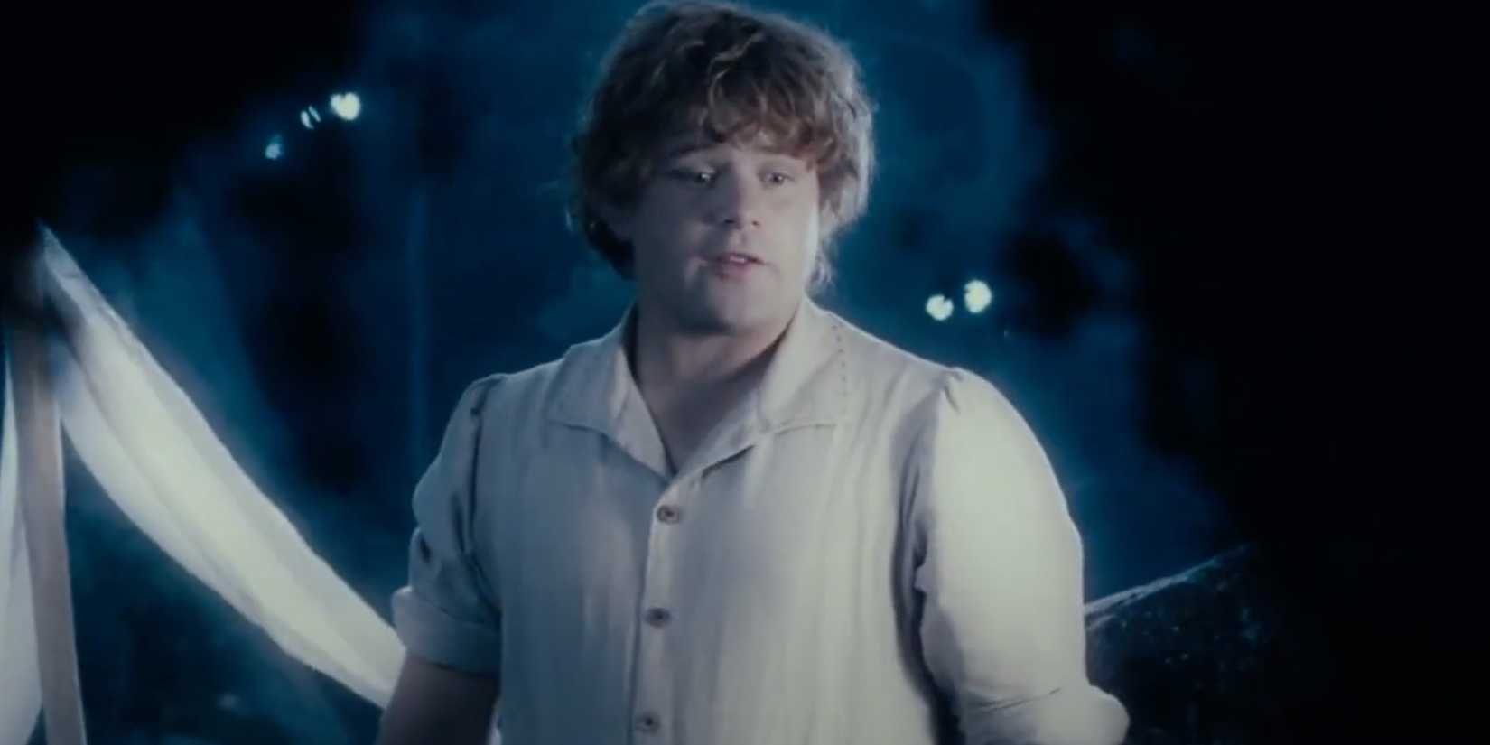 sam improvising a poem about Gandalfs fireworks in lothlorien in the lord of the rings