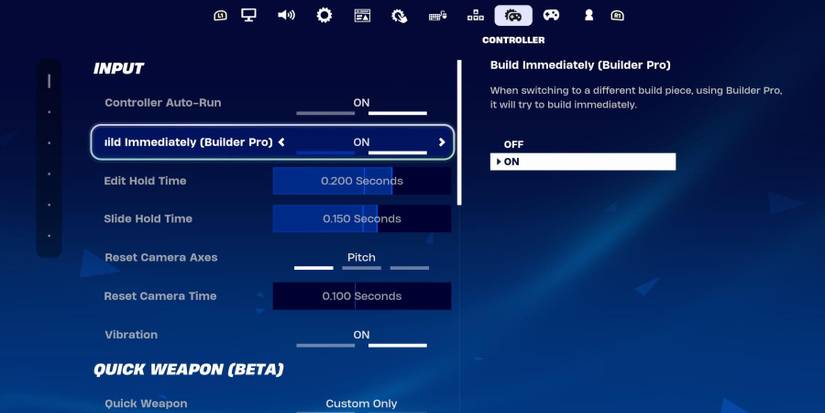 fortnite controller settings