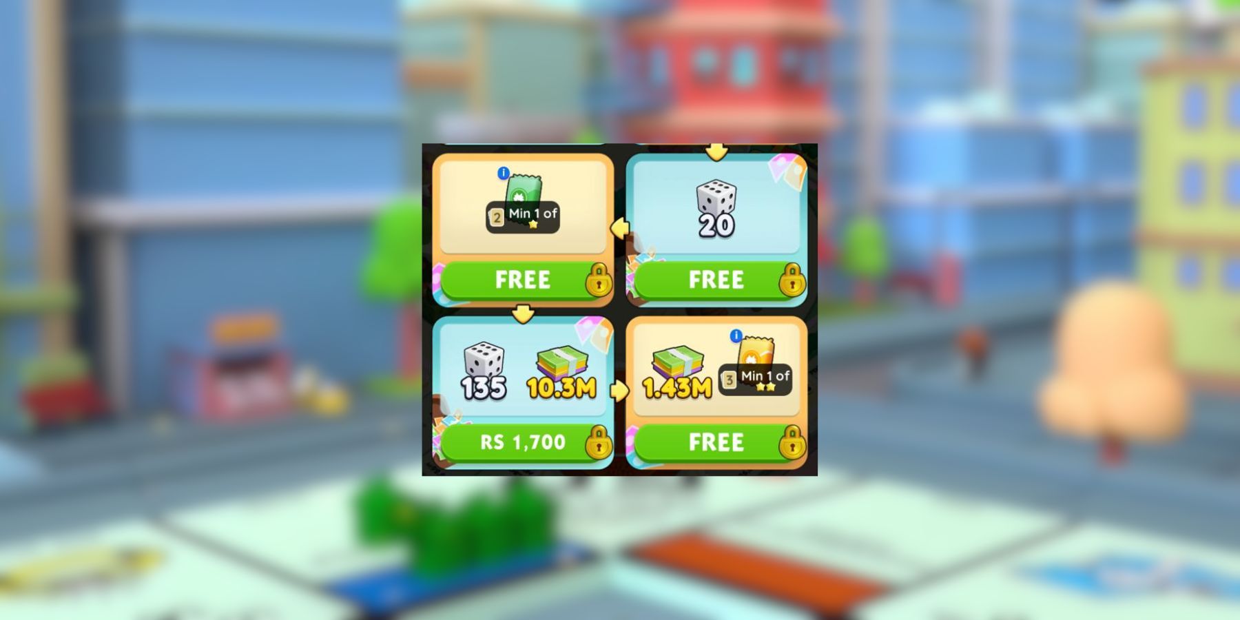 free gifts in the shop monopoly go
