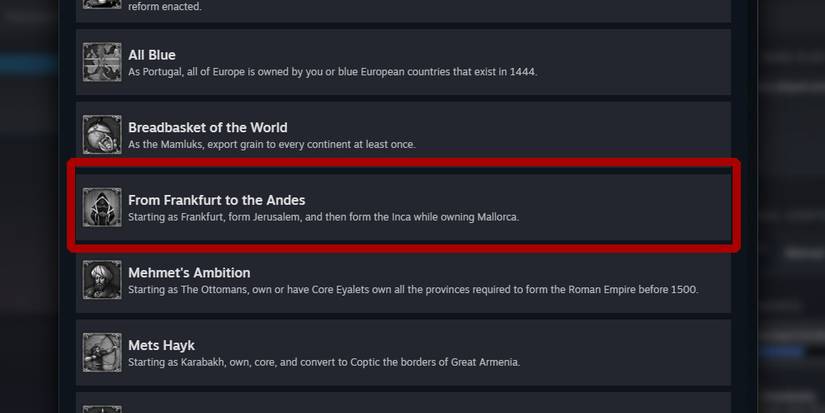 From Frankfurt to the Andes