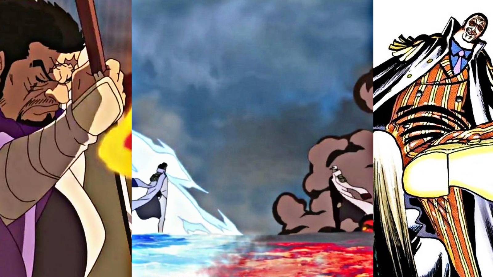 fujitora kuzan vs akainu kizaru one piece