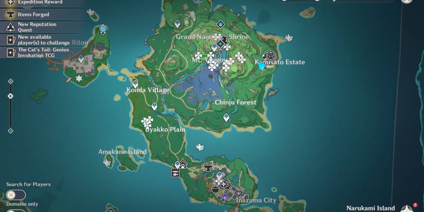 Genshin Impact- Narukami Island Naku Weed Locations