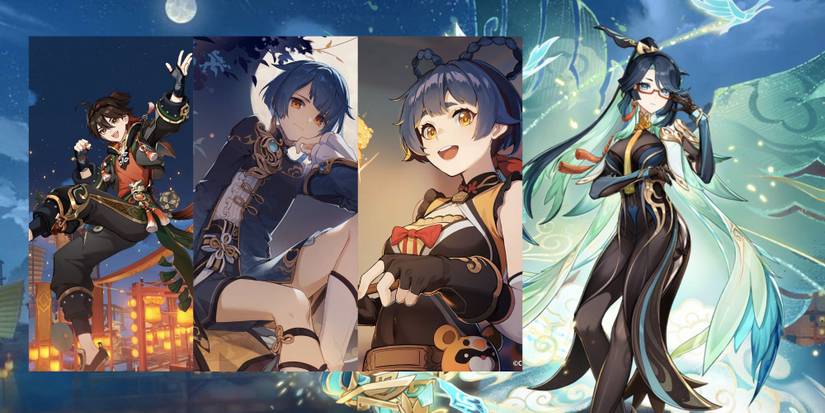 Genshin Impact Xianyun + Gaming + Xingqiu + Xiangling